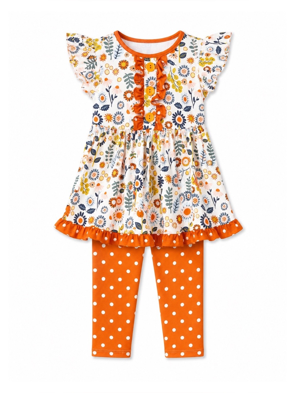 Millie Loves Lily Girls Multi-Print Dress & Legging Outfit Size 3